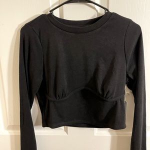 Iris Underwire Black crop too NWT SZ L